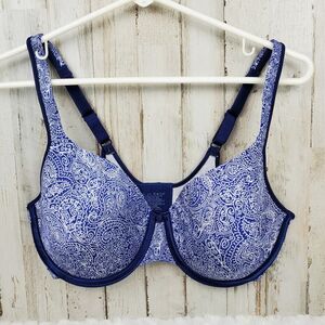 Bali Padded Underwire Bra Blue Size 36D